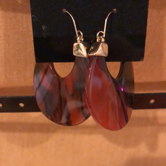 Tortoiseshell Colored Earrings for SALE - Picture 4 of 4